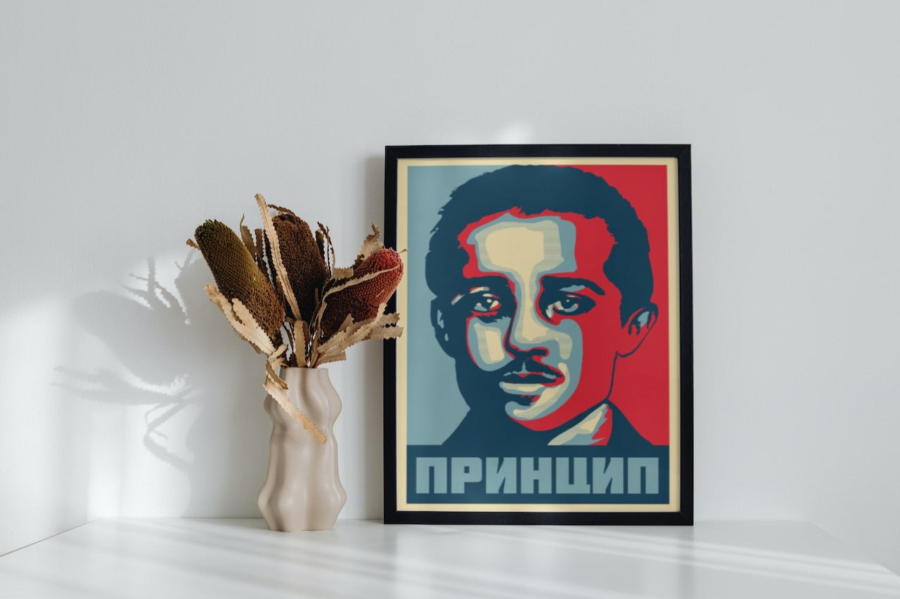 gavrilo princip | slika (poster) – gavrilo princip – simbol borbe za slobodu i istorijska ličnost