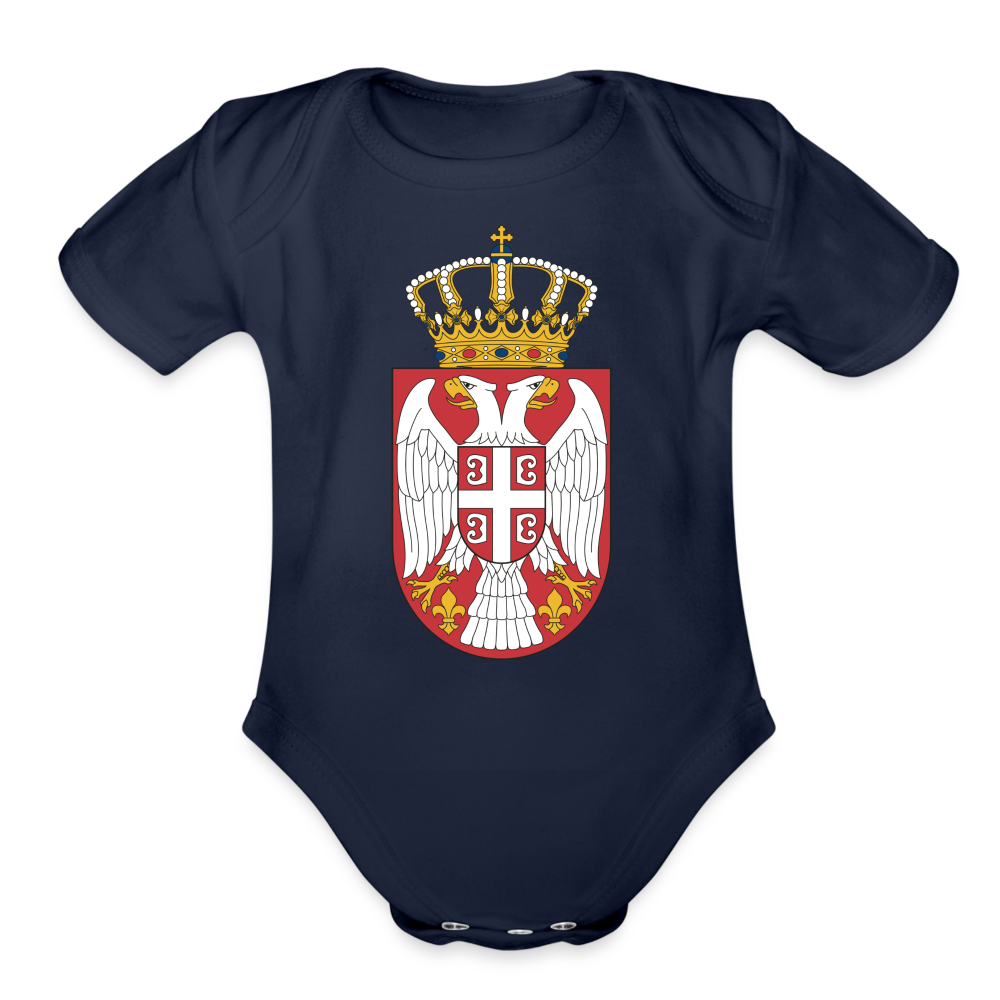 Srbija Grb | Bodi za bebe - dark navy