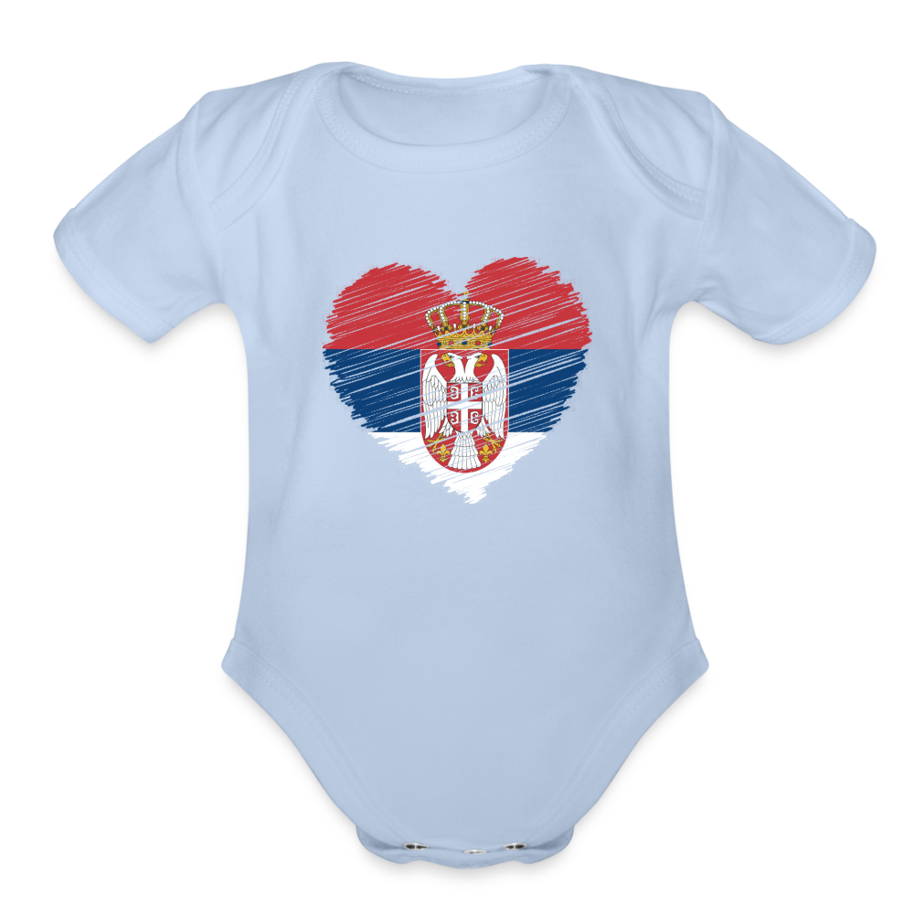 Srce Srpsko | Bodi za bebe - sky