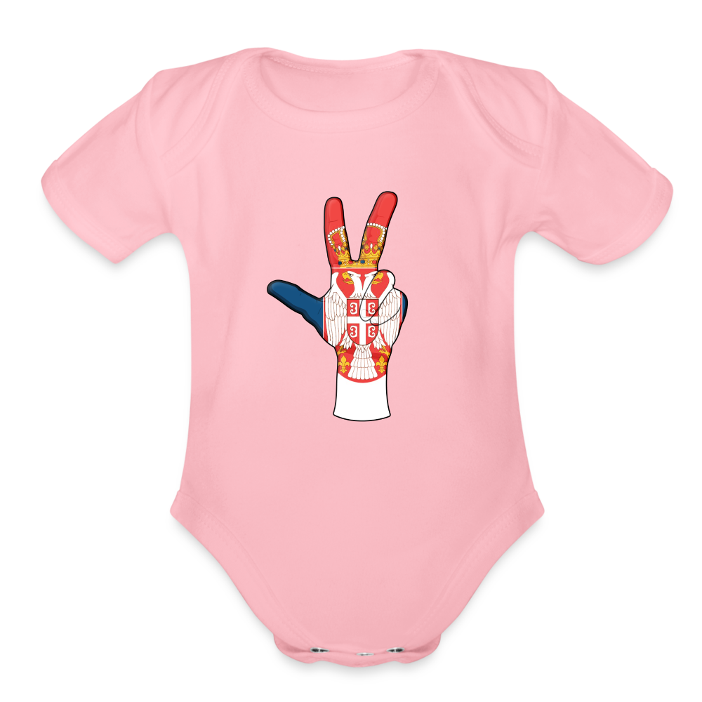 Tri prsta Srpstva | Bodi za bebe - light pink