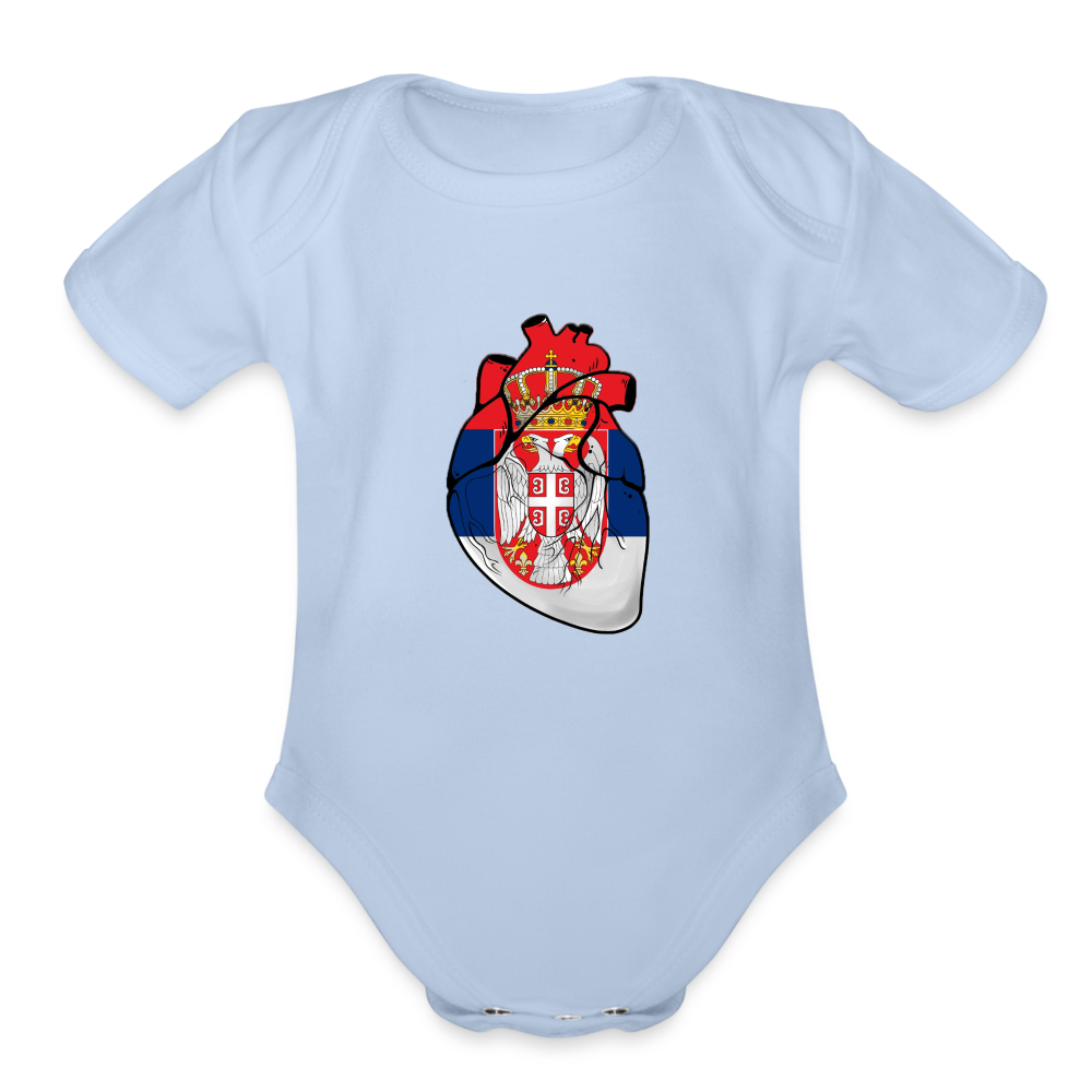 Srce Srpsko | Bodi za bebe - sky